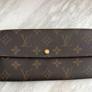 Louis Vuitton Brown and Tan Monogram Wallet